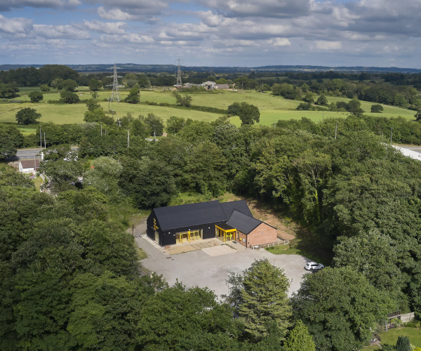 The Five Villages Hall - aerial view